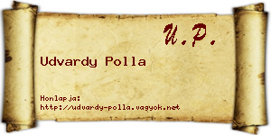 Udvardy Polla névjegykártya